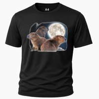 Three Capybaras And Moon Funny Capybara Humor Parody Performance Shirt