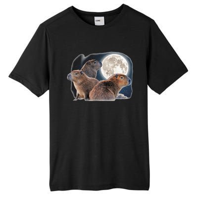 Three Capybaras And Moon Funny Capybara Humor Parody Tall Fusion ChromaSoft Performance T-Shirt