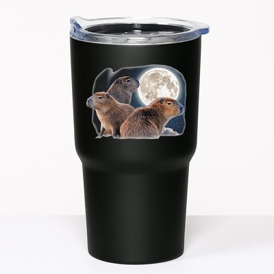 Three Capybaras And Moon Funny Capybara Humor Parody Tumbler