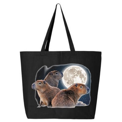 Three Capybaras And Moon Funny Capybara Humor Parody 25L Jumbo Tote