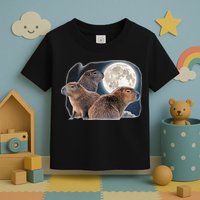 Three Capybaras And Moon Funny Capybara Humor Parody Toddler T-Shirt
