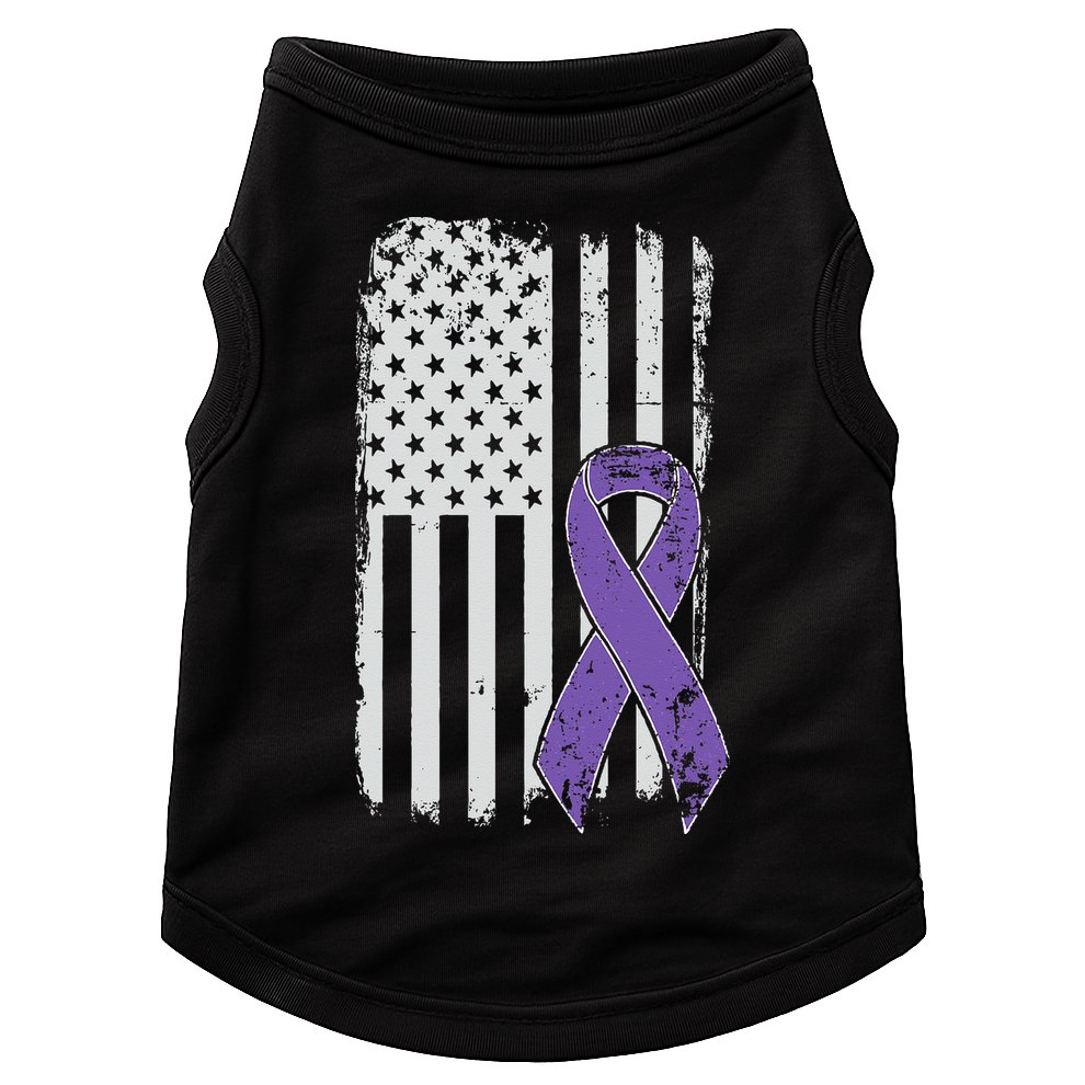 Testicular Cancer Awareness Vintage USA American Flag Doggie Tank