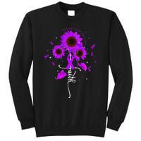 Testicular Cancer Awareness Faith Ribbon Sunflower Sweatshirt