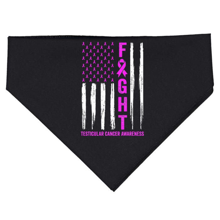 Testicular Cancer Awareness Orchid Ribbon Fight Support USA-Made Doggie Bandana