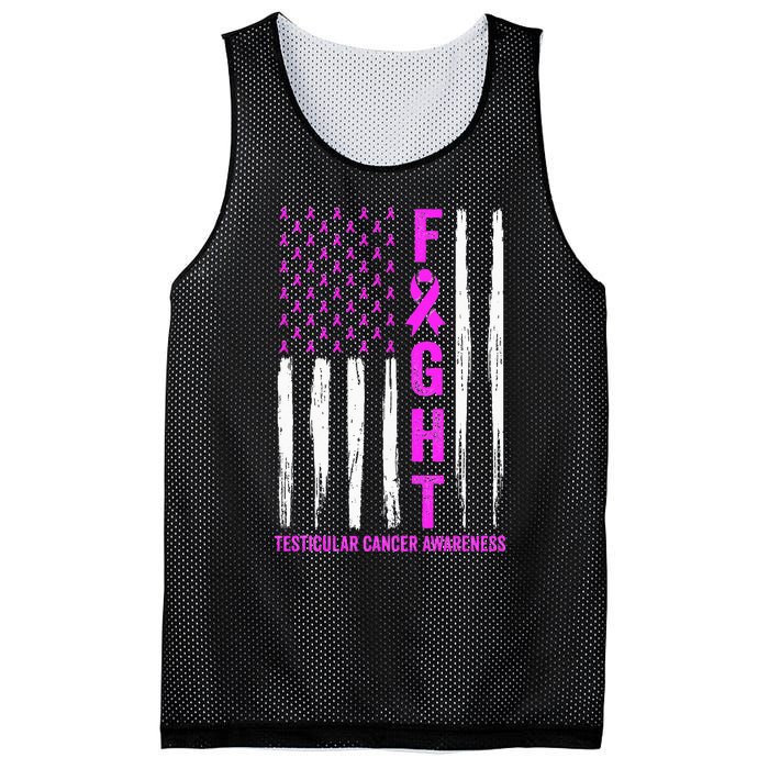 Testicular Cancer Awareness Orchid Ribbon Fight Support Mesh Reversible Basketball Jersey Tank