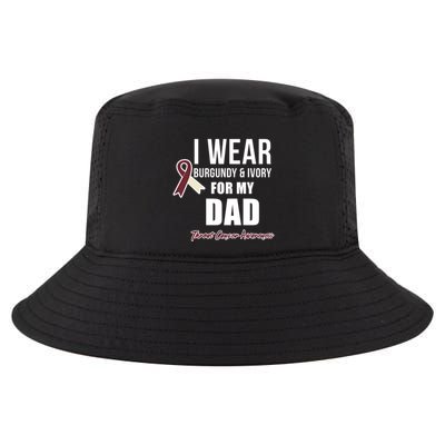 Throat Cancer Awareness Ribbon For My Dad Gift Cool Comfort Performance Bucket Hat