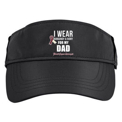 Throat Cancer Awareness Ribbon For My Dad Gift Adult Drive Performance Visor