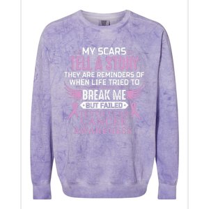 Testicular Cancer Awareness Survivor Support Colorblast Crewneck Sweatshirt