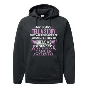 Testicular Cancer Awareness Survivor Support Performance Fleece Hoodie