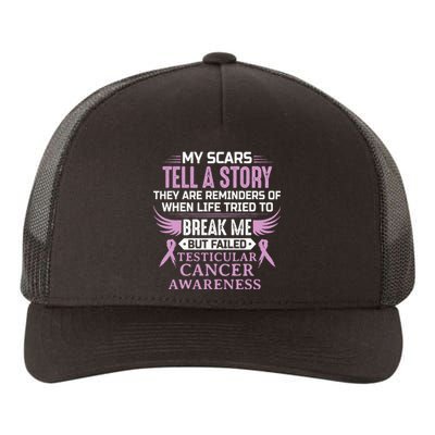 Testicular Cancer Awareness Survivor Support Yupoong Adult 5-Panel Trucker Hat