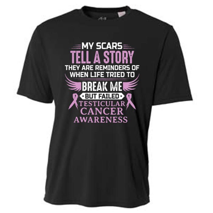 Testicular Cancer Awareness Survivor Support Cooling Performance Crew T-Shirt