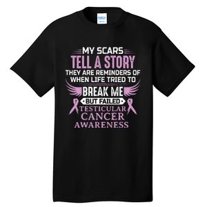 Testicular Cancer Awareness Survivor Support Tall T-Shirt