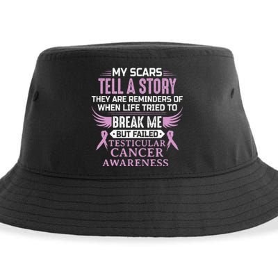 Testicular Cancer Awareness Survivor Support Sustainable Bucket Hat