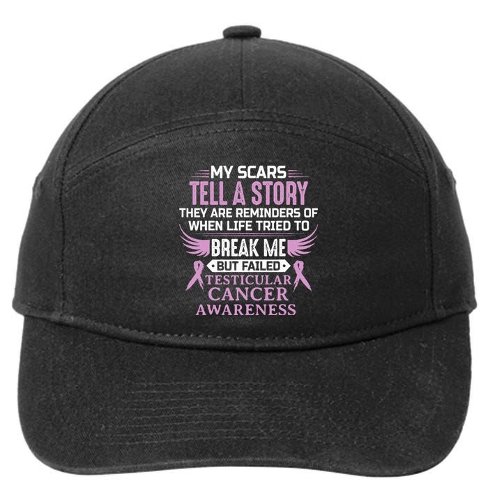 Testicular Cancer Awareness Survivor Support 7-Panel Snapback Hat