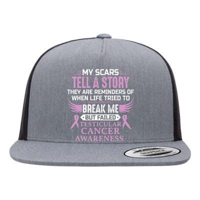 Testicular Cancer Awareness Survivor Support Flat Bill Trucker Hat