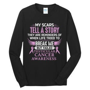 Testicular Cancer Awareness Survivor Support Tall Long Sleeve T-Shirt