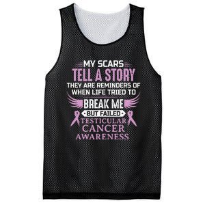 Testicular Cancer Awareness Survivor Support Mesh Reversible Basketball Jersey Tank