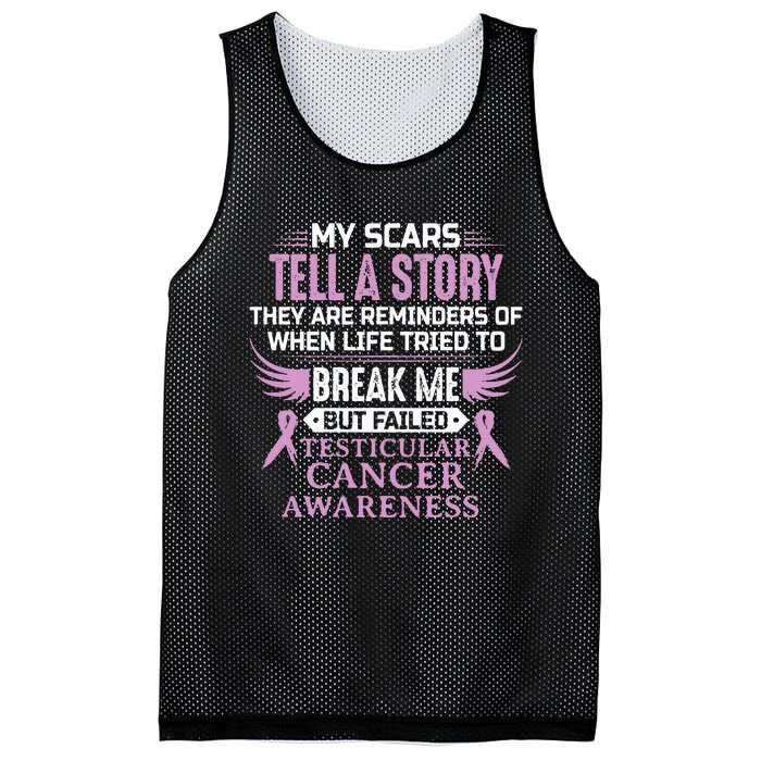 Testicular Cancer Awareness Survivor Support Mesh Reversible Basketball Jersey Tank