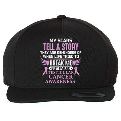 Testicular Cancer Awareness Survivor Support Wool Snapback Cap