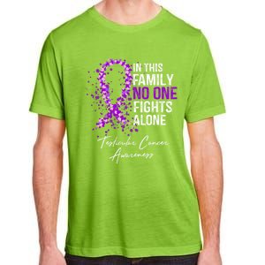 Testicular Cancer Awareness This Family No One Fights Alone Gift Adult ChromaSoft Performance T-Shirt