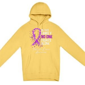 Testicular Cancer Awareness This Family No One Fights Alone Gift Premium Pullover Hoodie