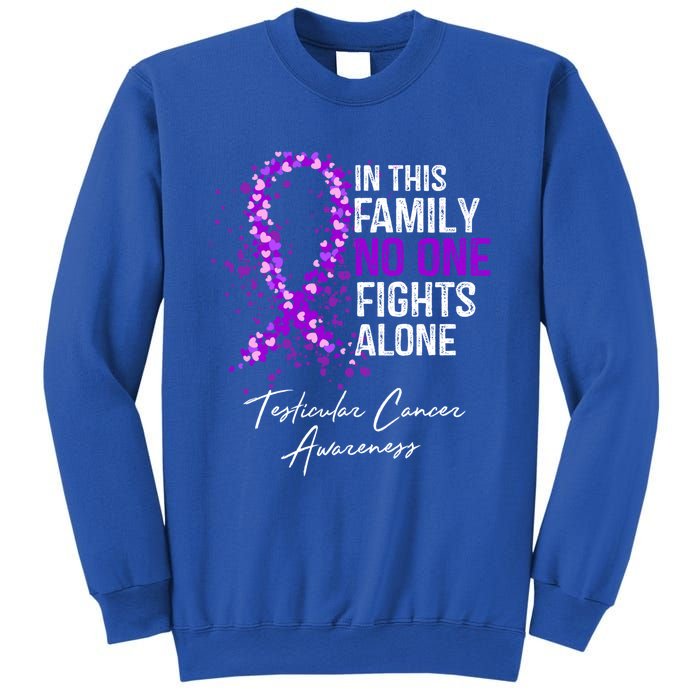 Testicular Cancer Awareness This Family No One Fights Alone Gift Sweatshirt