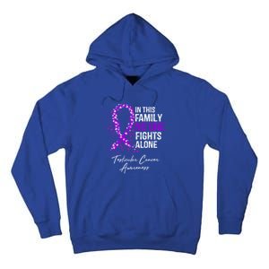 Testicular Cancer Awareness This Family No One Fights Alone Gift Tall Hoodie