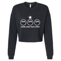 Thegoodshirts Come And Take Them Cropped Pullover Crew