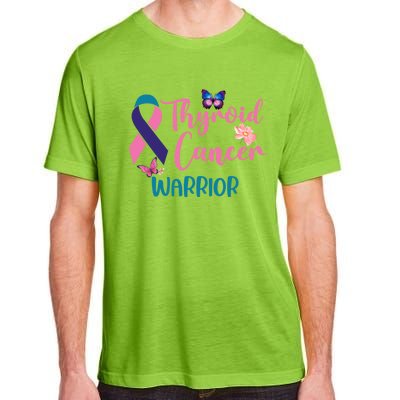 Thyroid Cancer Awareness Butterflies Warrior Ribbon Cute Gift Adult ChromaSoft Performance T-Shirt