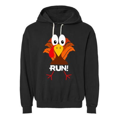 Turkey Costume Adult Running Face Turkey Trot Garment-Dyed Fleece Hoodie