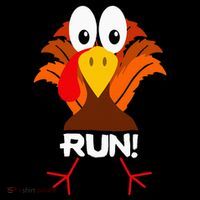 Turkey Costume Adult Running Face Turkey Trot Tall T-Shirt