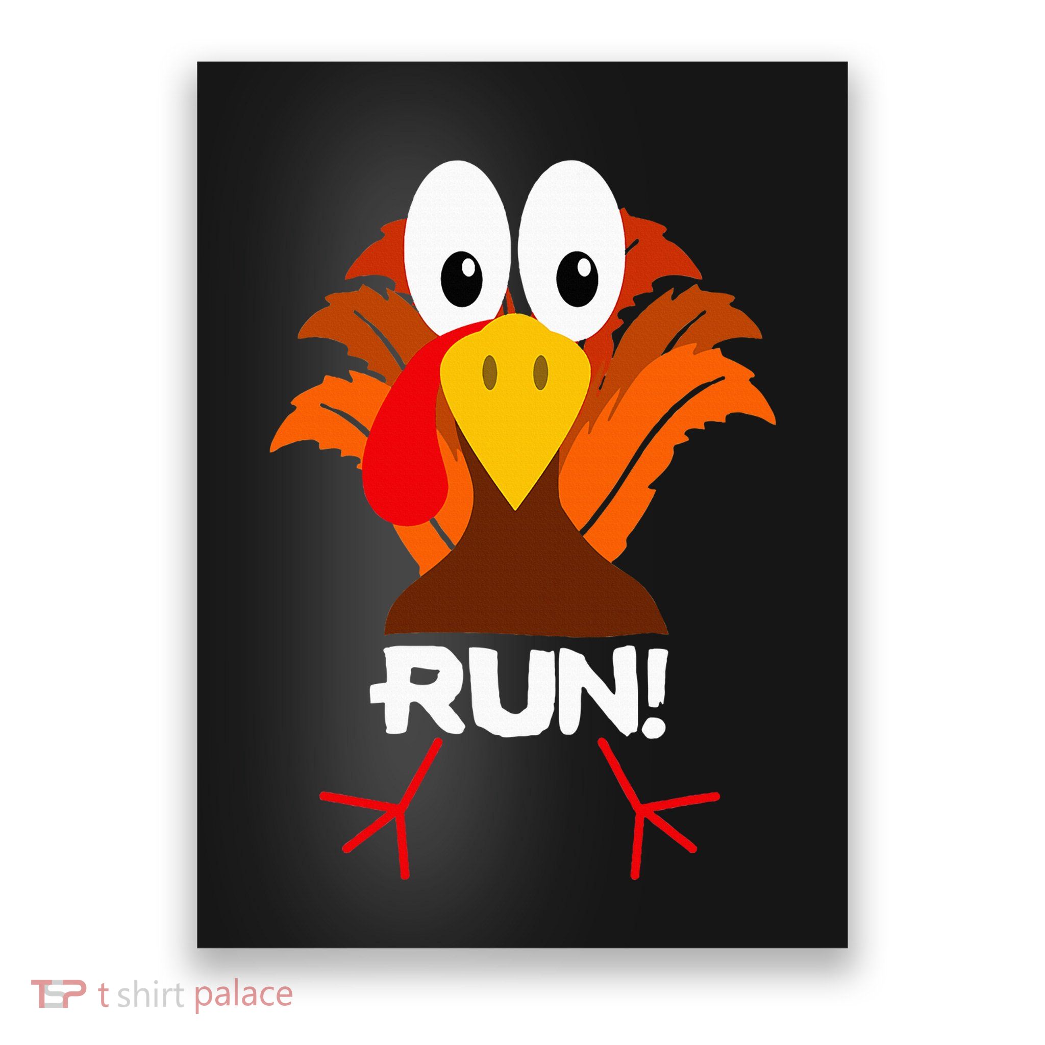 Turkey Costume Adult Running Face Turkey Trot Poster