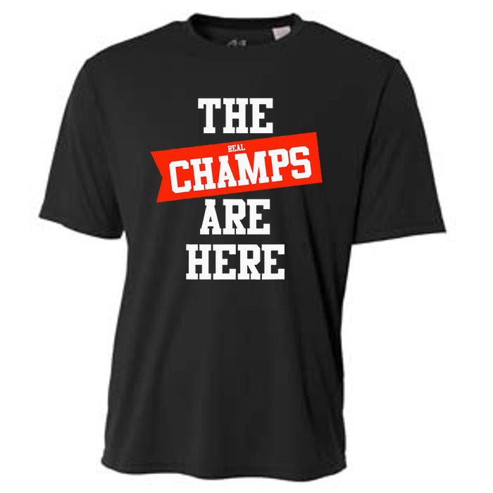 The Champs Are Here Fantasy Winner Cooling Performance Crew T-Shirt