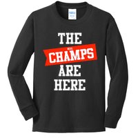 The Champs Are Here Fantasy Winner Kids Long Sleeve Shirt