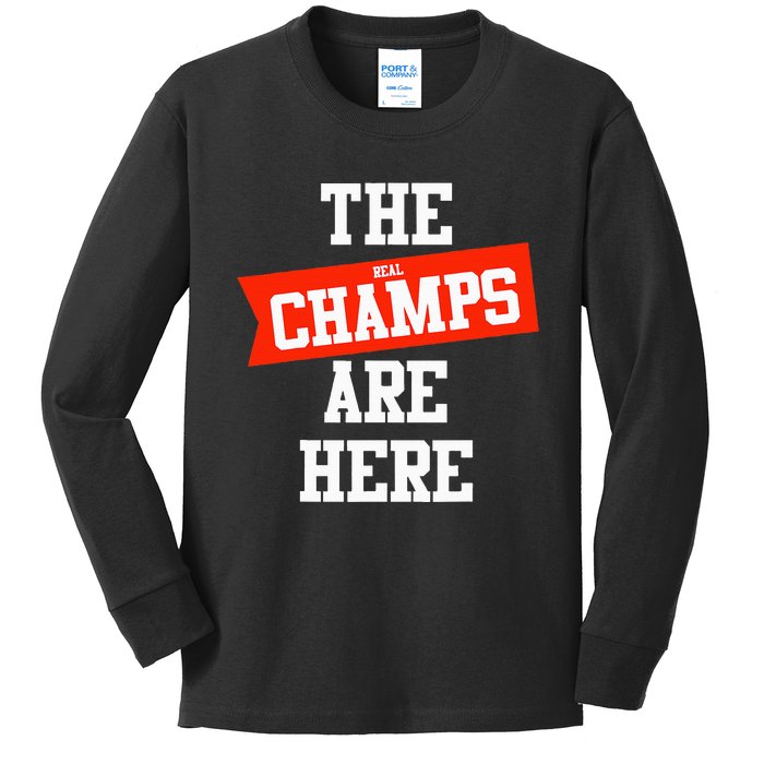 The Champs Are Here Fantasy Winner Kids Long Sleeve Shirt