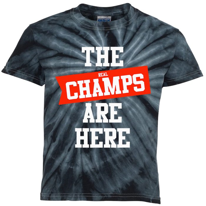 The Champs Are Here Fantasy Winner Kids Tie-Dye T-Shirt