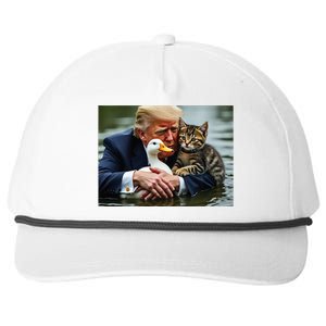 Trump Cat And Duck Memes Christmas Halloween Vote Sign Snapback Five-Panel Rope Hat