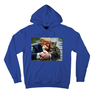 Trump Cat And Duck Memes Christmas Halloween Vote Sign Hoodie