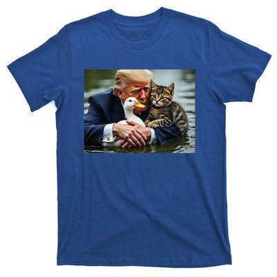 Trump Cat And Duck Memes Christmas Halloween Vote Sign T-Shirt