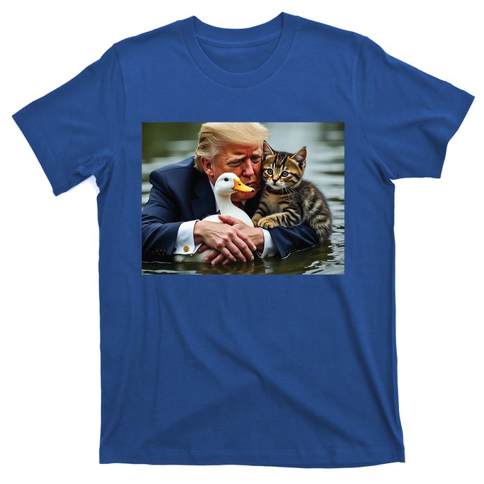 Trump Cat And Duck Memes Christmas Halloween Vote Sign T-Shirt