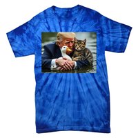 Trump Cat And Duck Memes Christmas Halloween Vote Sign Tie-Dye T-Shirt