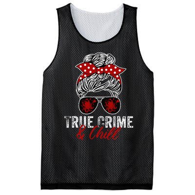 True Crime And Chill Funny Obsessed Murderino Mesh Reversible Basketball Jersey Tank