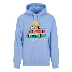 Teacher Christmas All Is Calm Funny Teacher Unisex Surf Hoodie