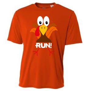 Turkey Costume Adult Running Face Turkey Trot Gift Cooling Performance Crew T-Shirt