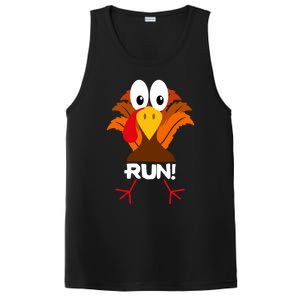 Turkey Costume Adult Running Face Turkey Trot Gift PosiCharge Competitor Tank