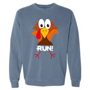 Turkey Costume Adult Running Face Turkey Trot Gift Garment-Dyed Sweatshirt