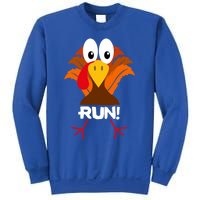 Turkey Costume Adult Running Face Turkey Trot Gift Sweatshirt