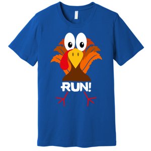 Turkey Costume Adult Running Face Turkey Trot Gift Premium T-Shirt