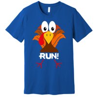 Turkey Costume Adult Running Face Turkey Trot Gift Premium T-Shirt