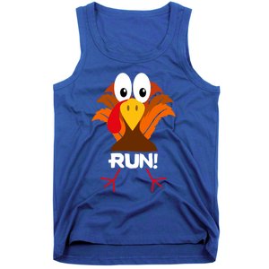 Turkey Costume Adult Running Face Turkey Trot Gift Tank Top